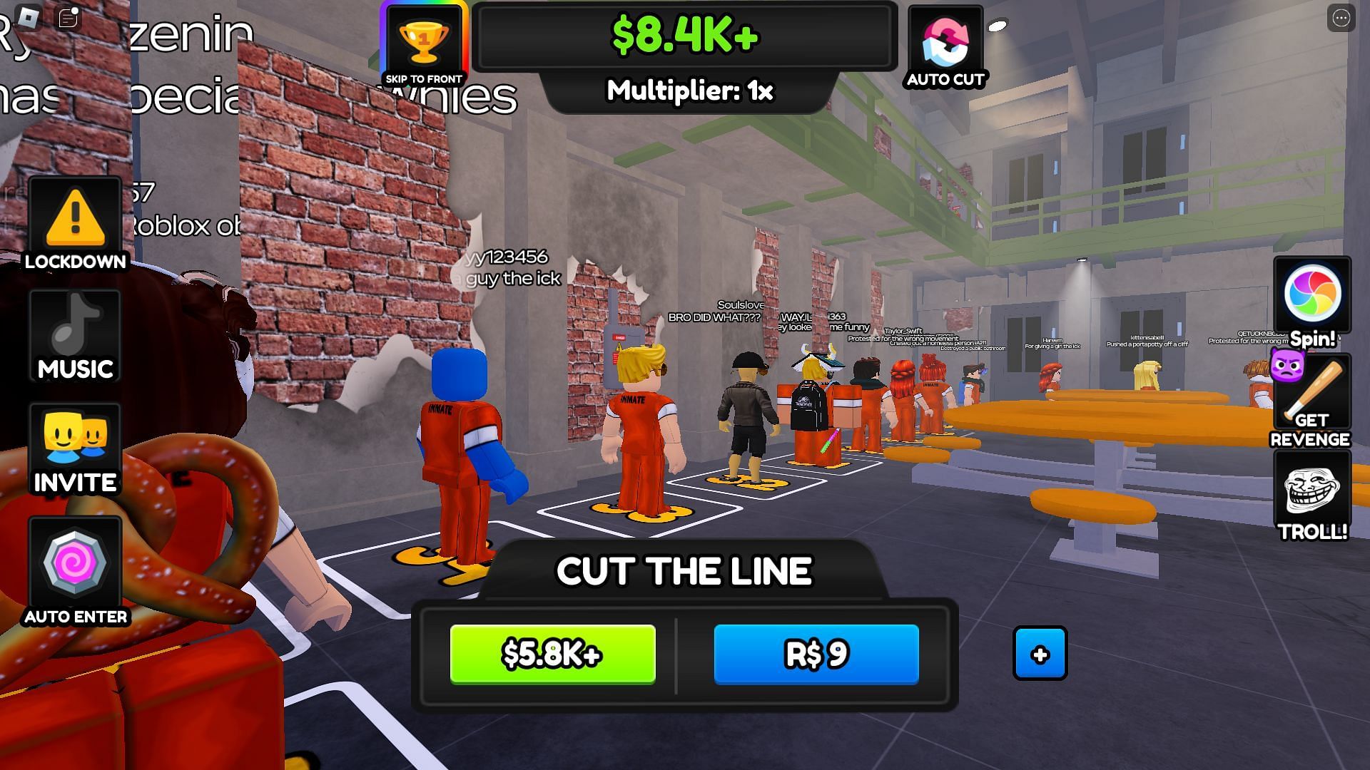 Waiting in a line (Image via Roblox)