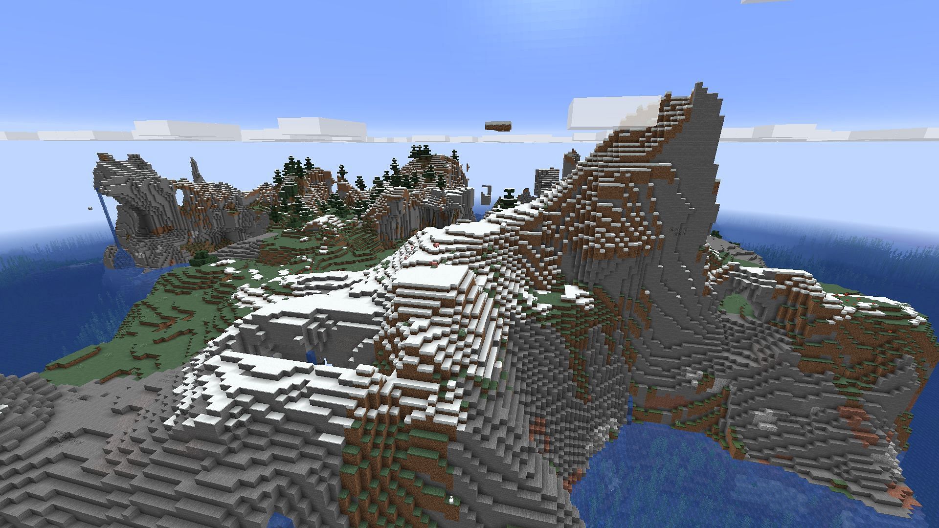 Tall mountains (Image via Mojang)