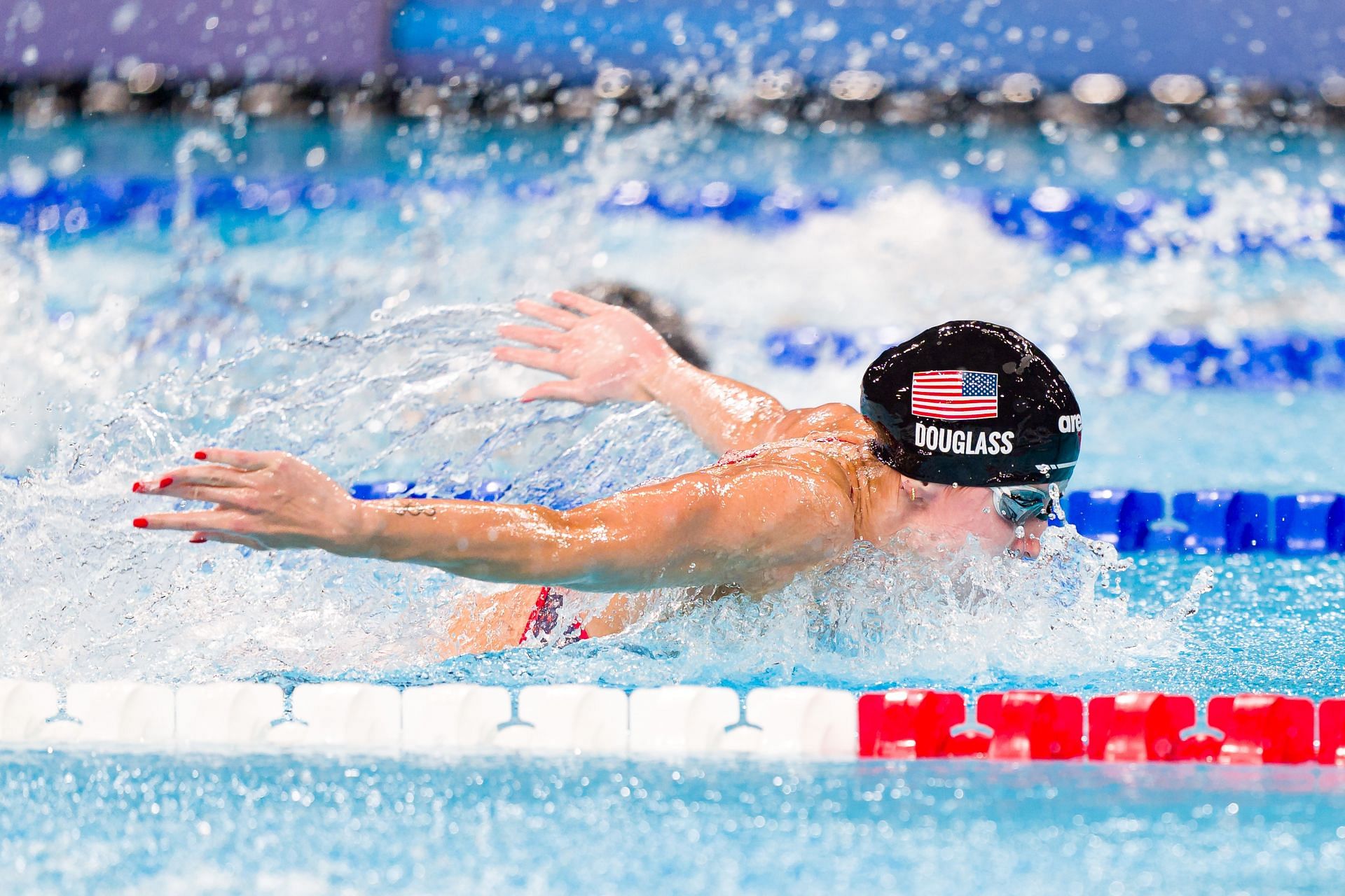 Kate Douglass in action at the women&#039;s 200m individual medley finals at the Paris Olympics 2024 [Image Source: Getty]