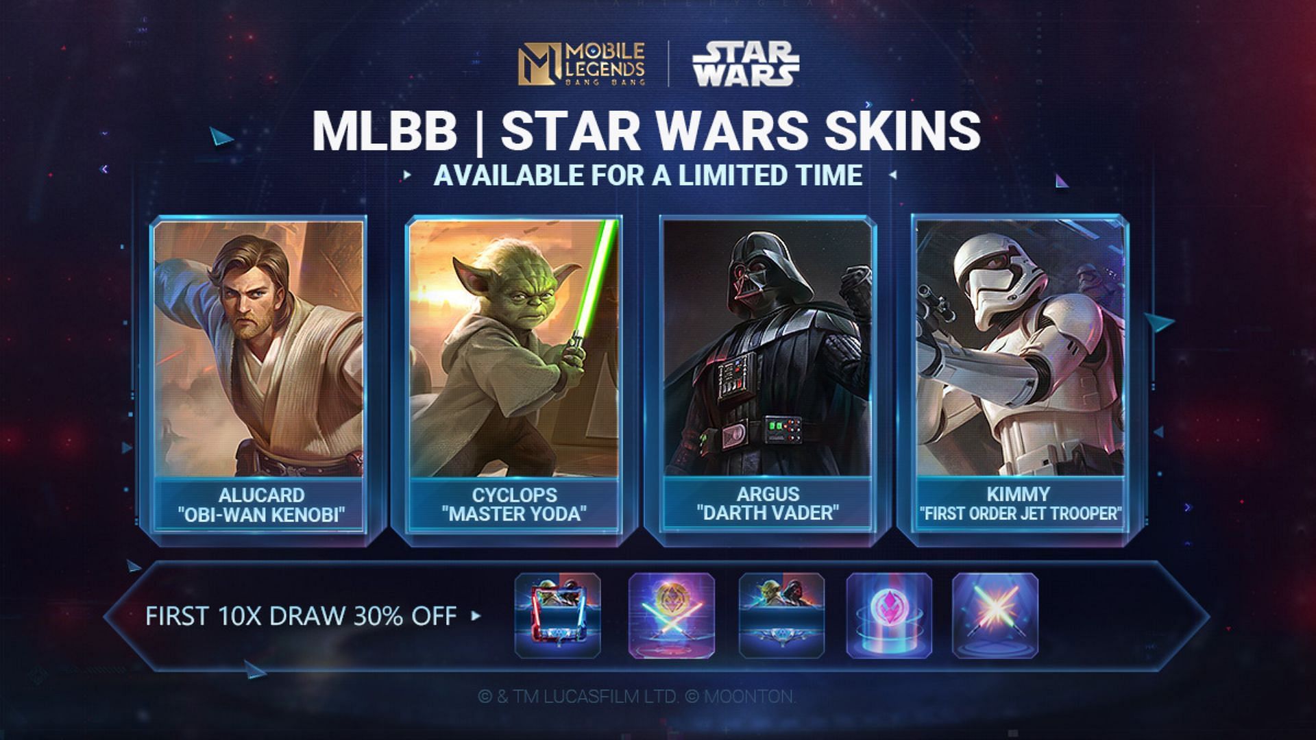 Mobile Legends Bang Bang x Star Wars collab is now live (Image via Moonton)