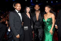 “Usher thinks he slicker than baby oil” - Fans react as video of DDG blocking Usher from feeding Halle a cherry goes viral