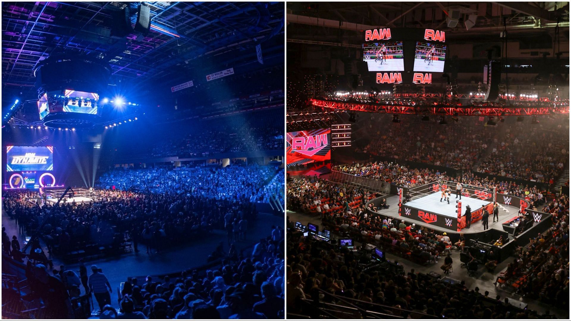 Fans attend AEW Dynamite and WWE RAW tapings