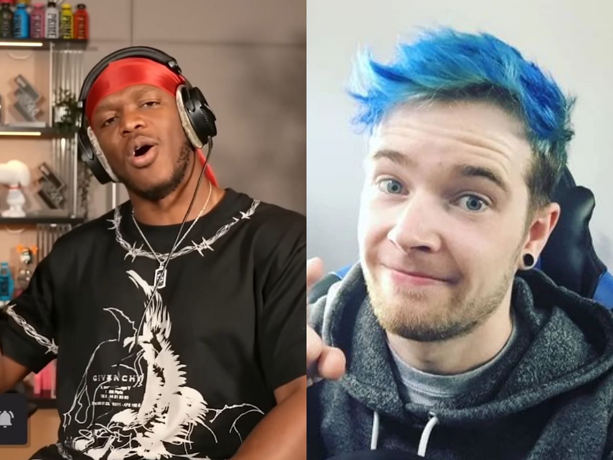 KSI deletes new post targeting DanTDM (Image via YouTube/KSI and X/DramaAlert)