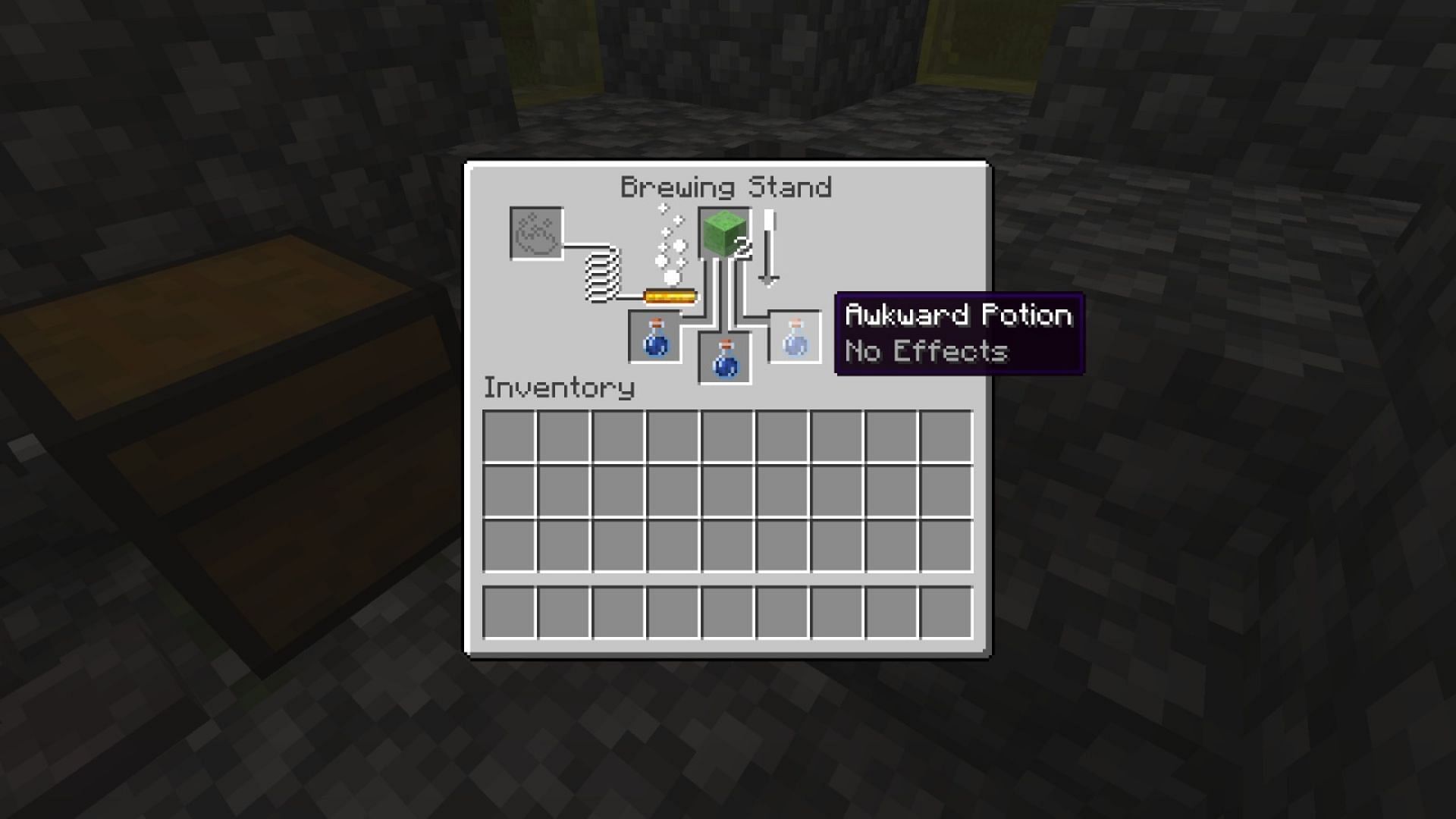 First, make the awkward potion (Image via Mojang Studios)