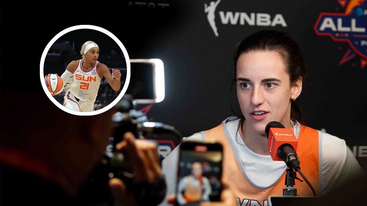 Caitlin Clark shuts down talk of DiJonai Carrington intentionally hitting her in the face (Image credit: Imagn)