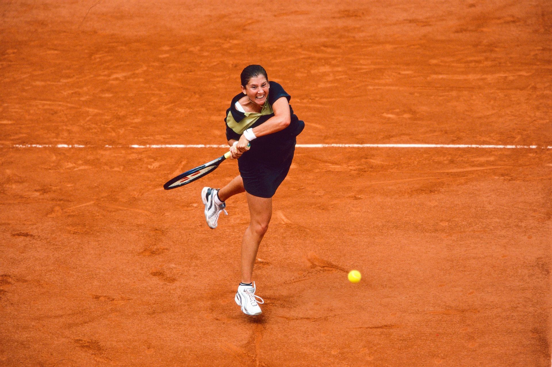 Monica Seles at the French Open 1998. (Photo: Getty)