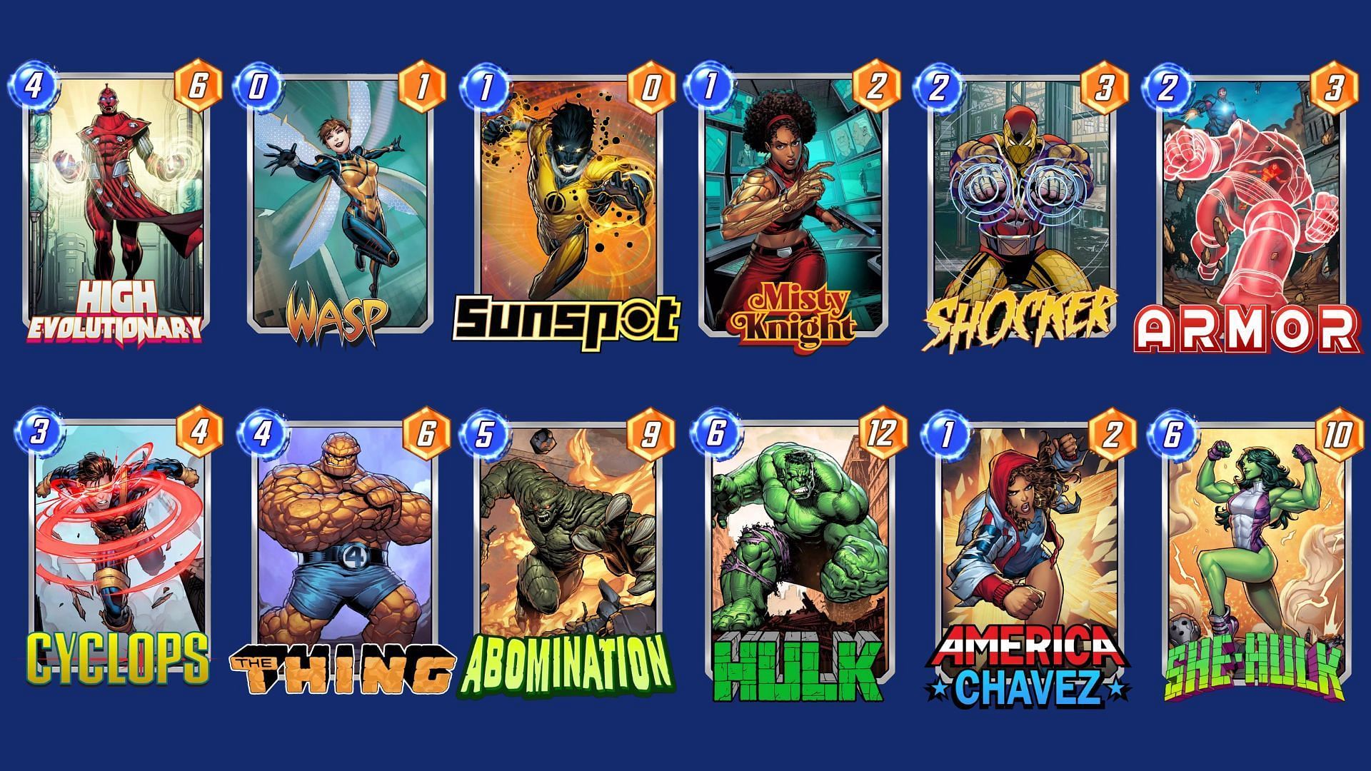 The All In High Evolutionary Deck in Marvel Snap (Image via Nuverse)