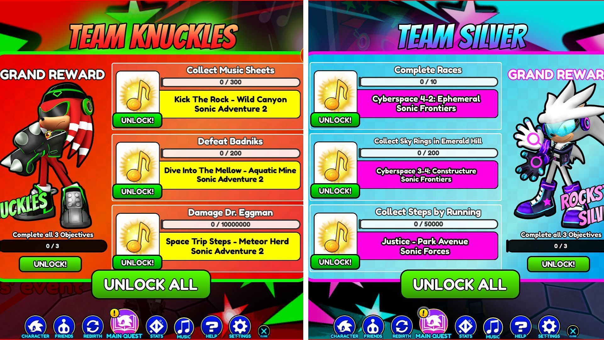 Team Knuckles or Team Silver? (Image via Roblox)