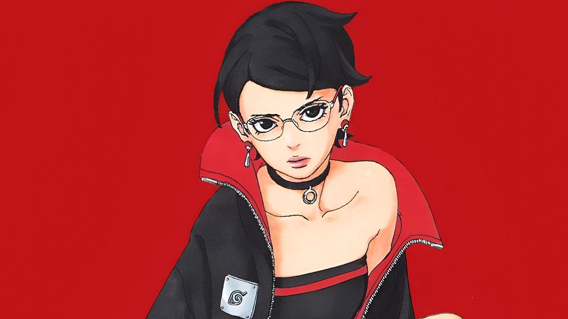 Sarada Uchiha as seen in the Boruto: Two Blue Vortex manga (Image via Shueisha)