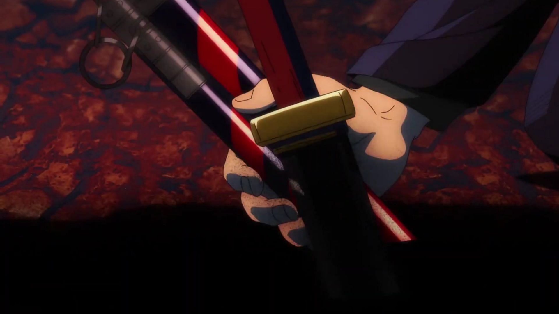 Megumi pulling weapons out of his shadow (Image via MAPPA)