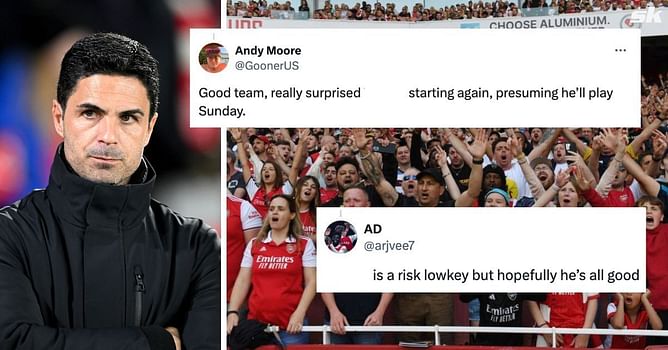 “He is a risk”, “We have a big game on Sunday” - Arsenal fans unhappy with 23-year-old being named in starting line-up to face Atalanta
