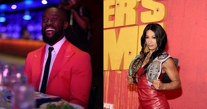 Mercedes Mone attends a concert with Kofi Kingston's brother