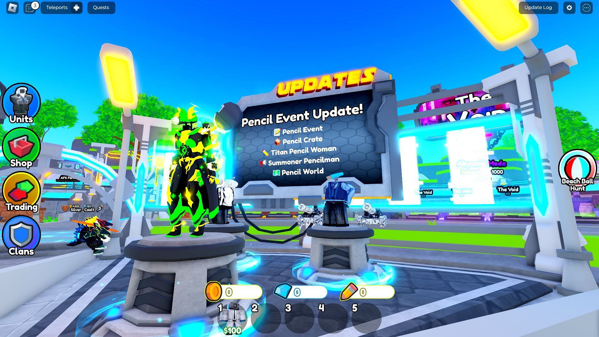 There are five new units in the game (Image via Roblox)