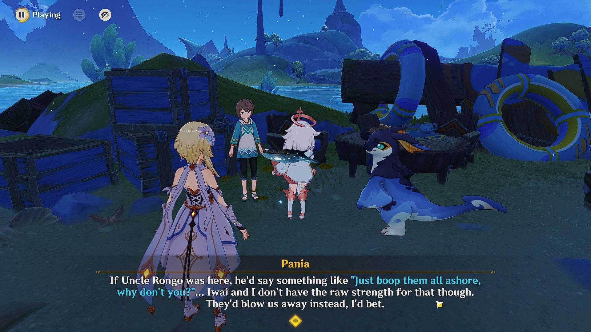 Talk to Pania (Image via HoYoverse)