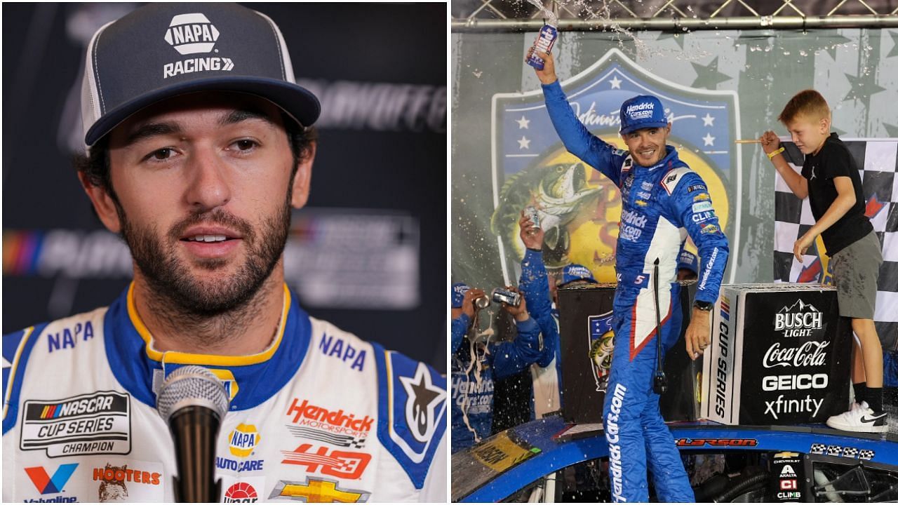 Chase Elliott applauds his teammate Kyle Larson for outstanding performance in the Bristol Night Race( source IMAGN)