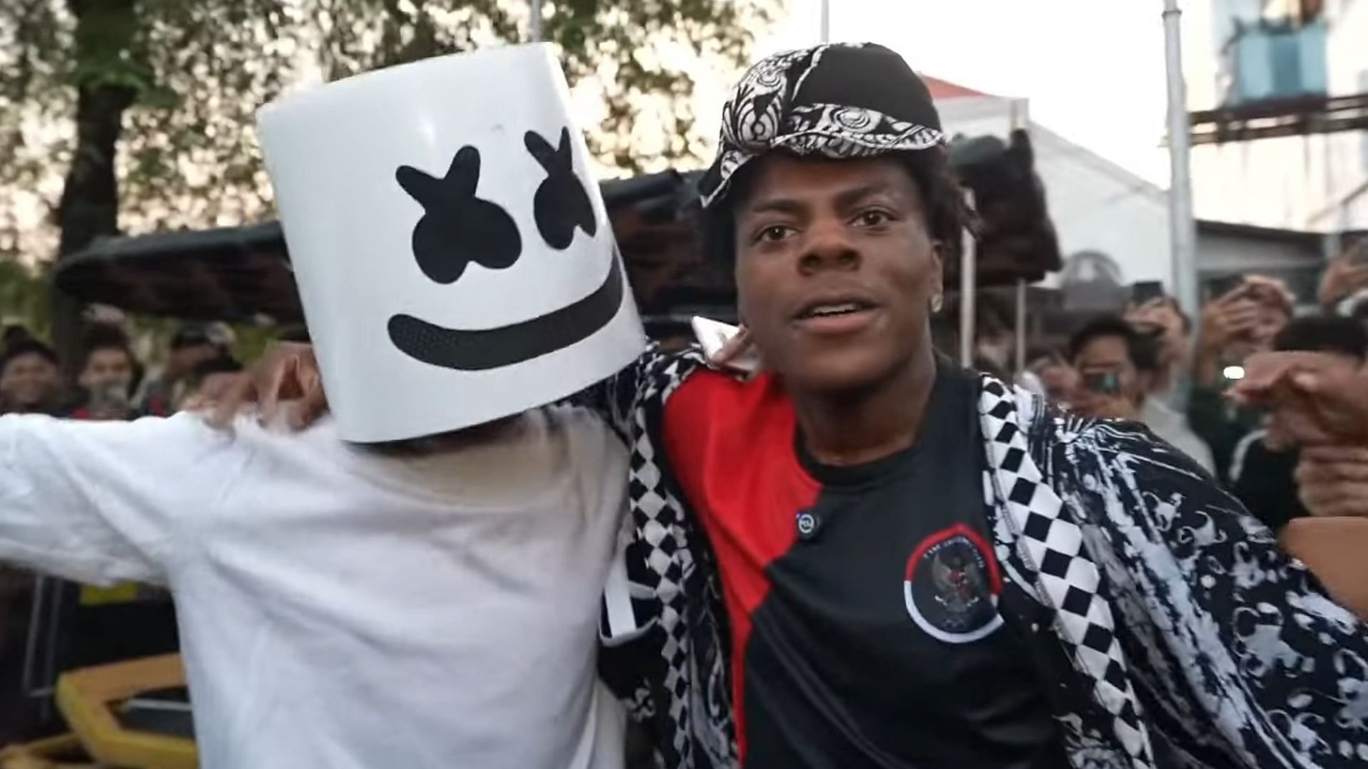 IShowSpeed met up with a Marshmallow impersonator in Indonesia (Image via IShowSpeed/YouTube)