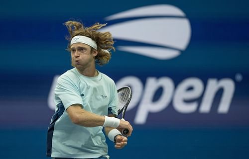 Andrey Rublev in action at the US Open (Picture: Getty)