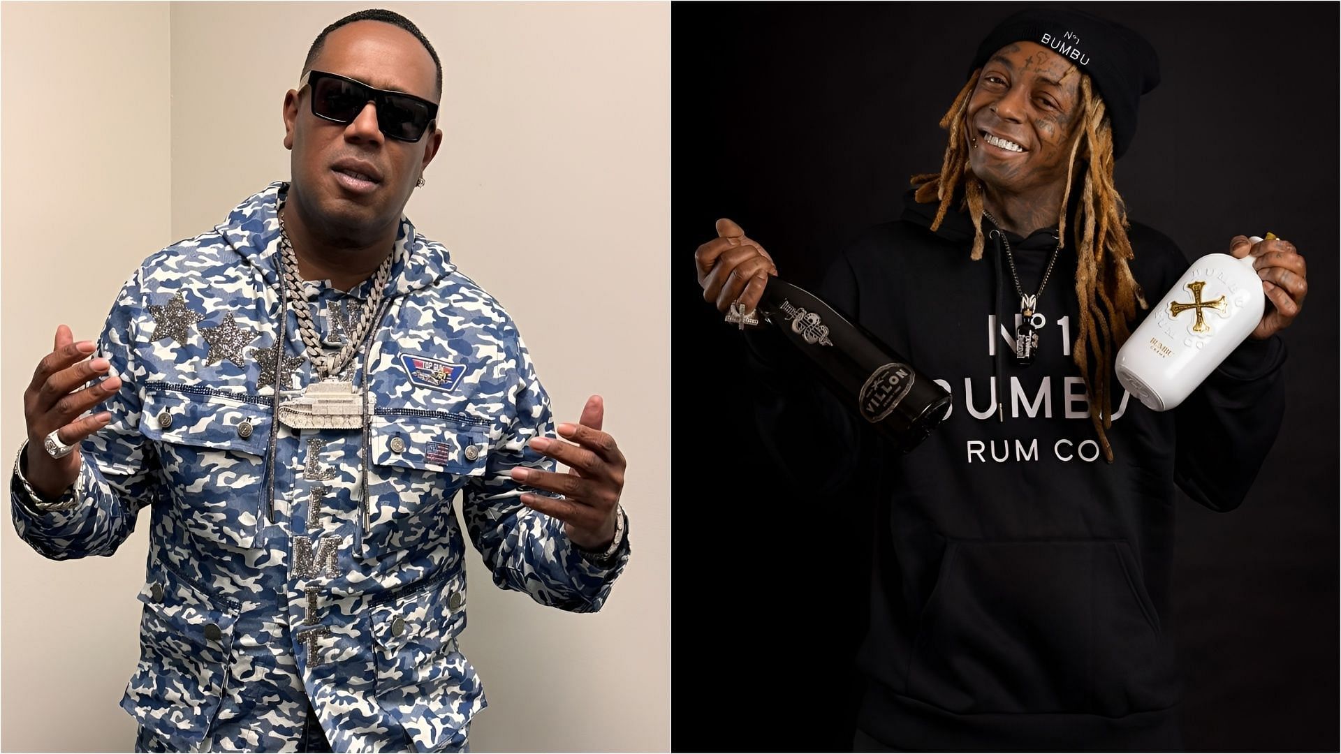 Master P shared a social media post in support of Lil Wayne after the latter was not chosen as the headline for an event (Images via Instagram/masterp and liltunechi)