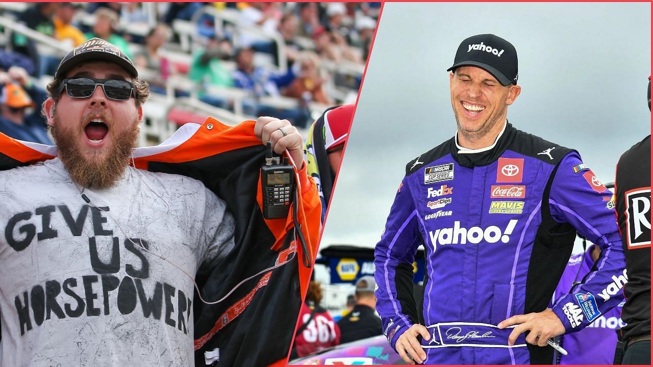 Denny Hamlin gives his take on whether NASCAR fans like him [Source: (L)Imagn, (R)Getty]