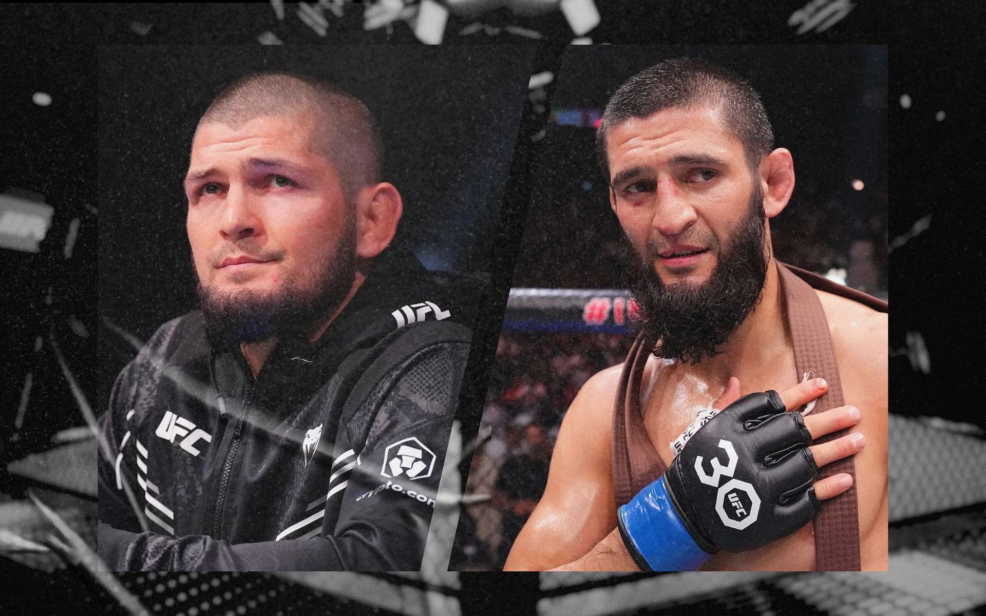 A look into the beef between Khabib Nurmagomedov (left) and Khamzat Chimaev (right). [Image courtesy: Getty Images]