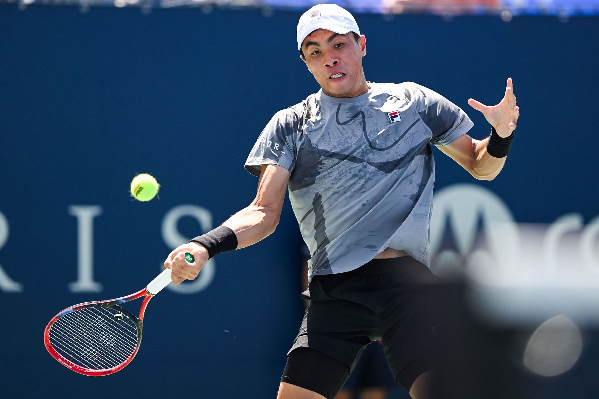 Brandon Nakashima in action at the National Bank Open (Picture: Getty)