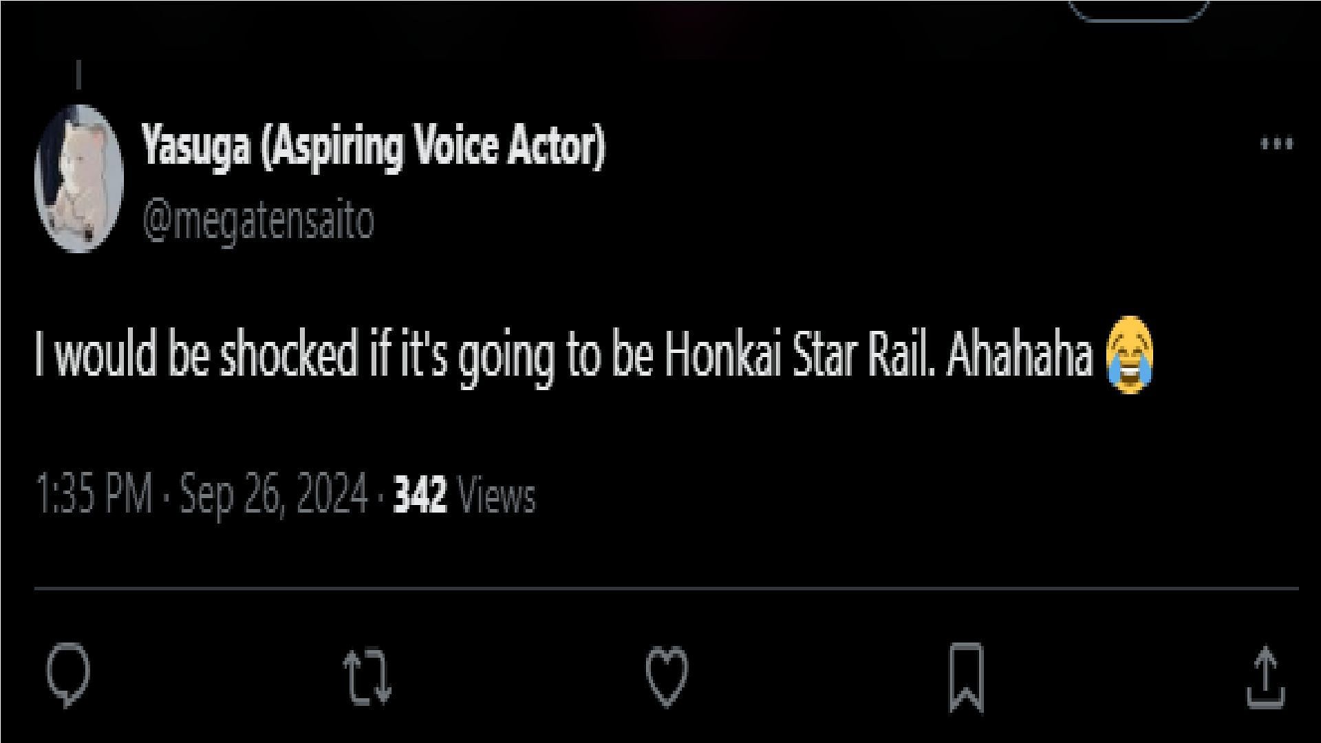 One user sarcastically commented that this can be a collaboration with Honkai Star Rail (Image via X)