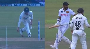 [Watch] Dimuth Karunaratne gets run out after a costly mix-up with Dinesh Chandimal in SL vs NZ 2024 2nd Test