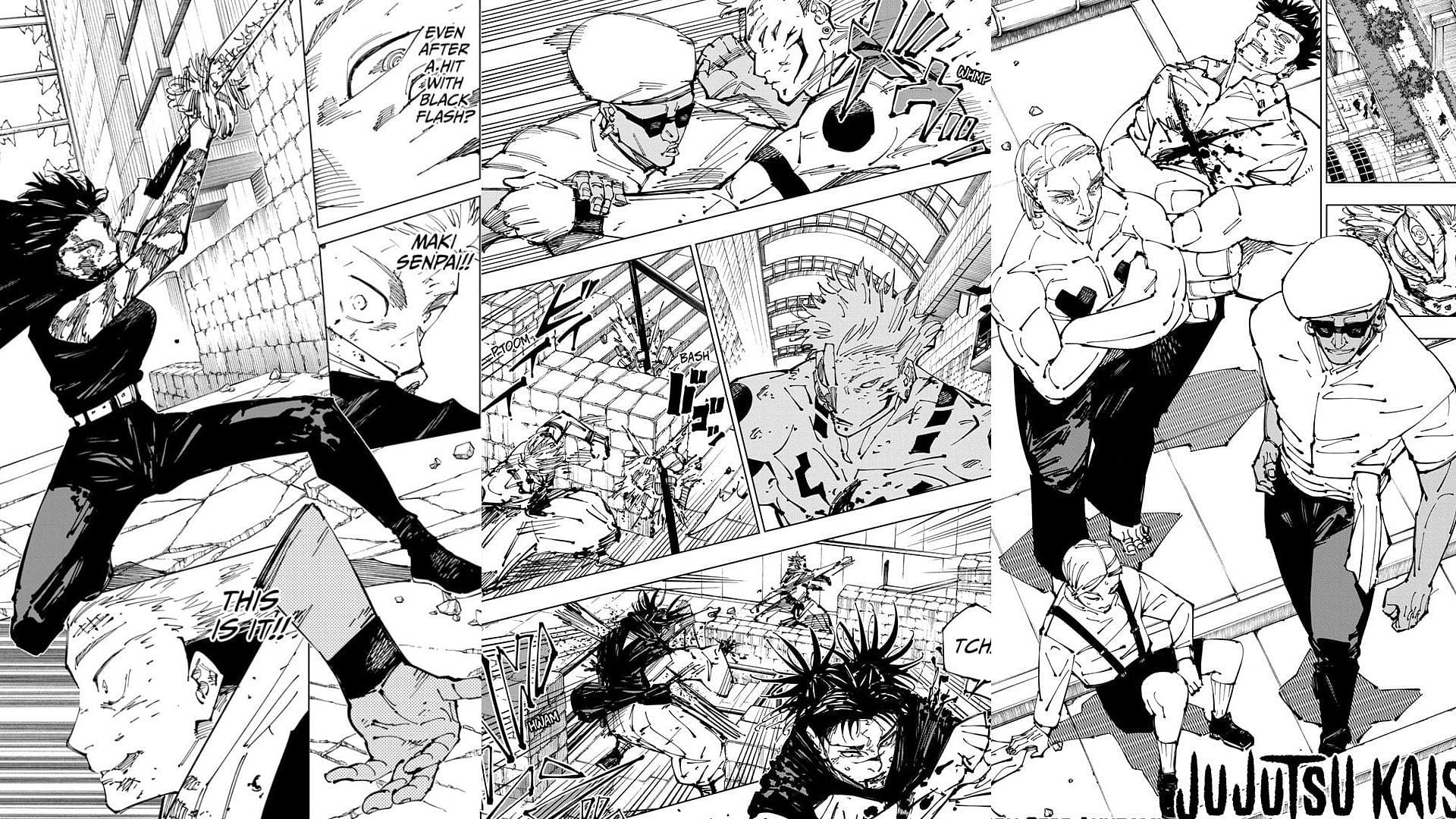 Yuji vs. Sukuna continues as Miguel and Larue join (Image via Akutami Gege/Shueisha)