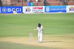 Baba Indrajith ruled out of the ongoing 2024 Duleep Trophy clash between India A and India C due to hamstring injury