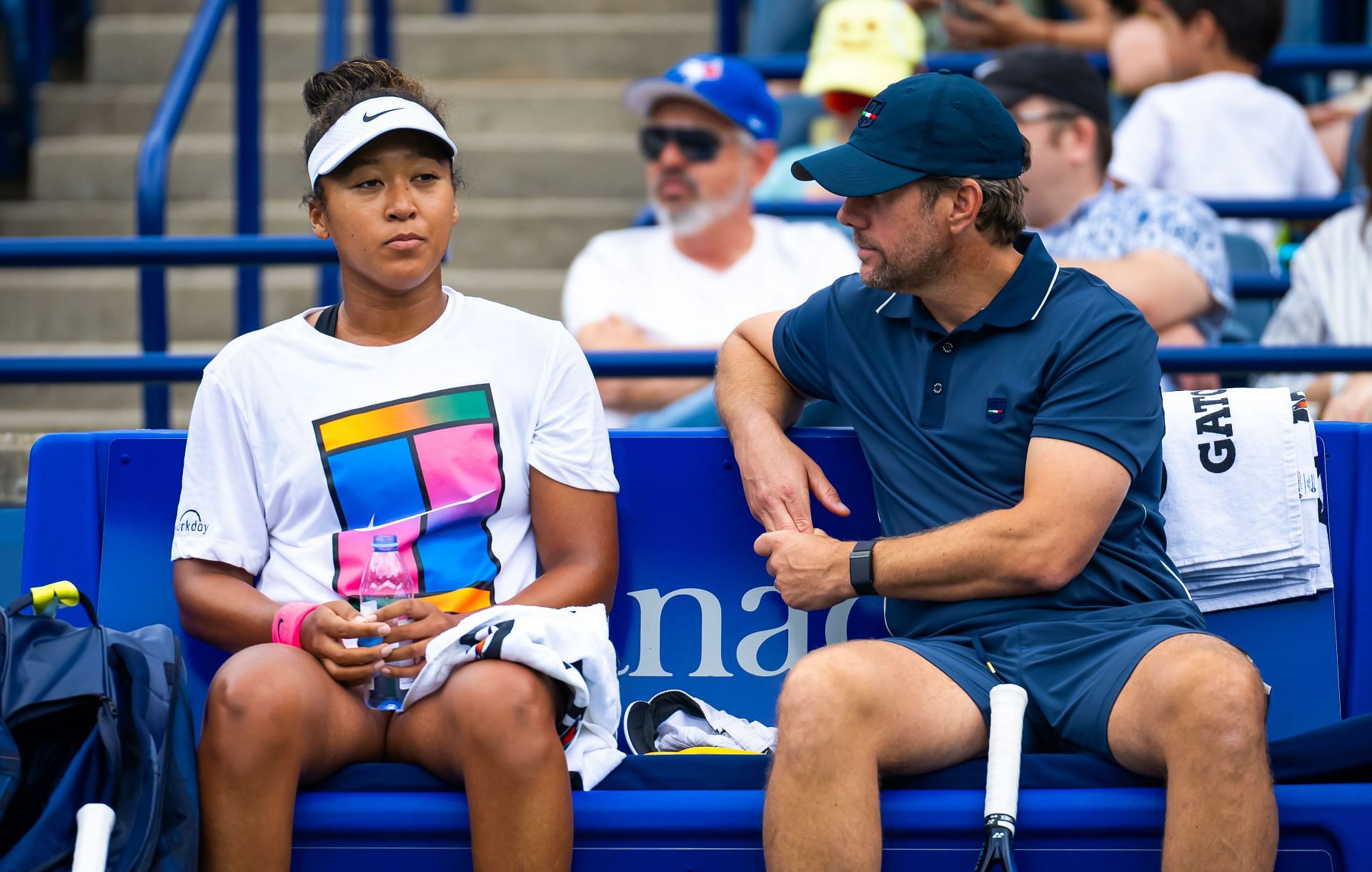 Naomi Osaka and ex-coach Wim Fissette at the 2024 National Bank Open (Image: Getty)