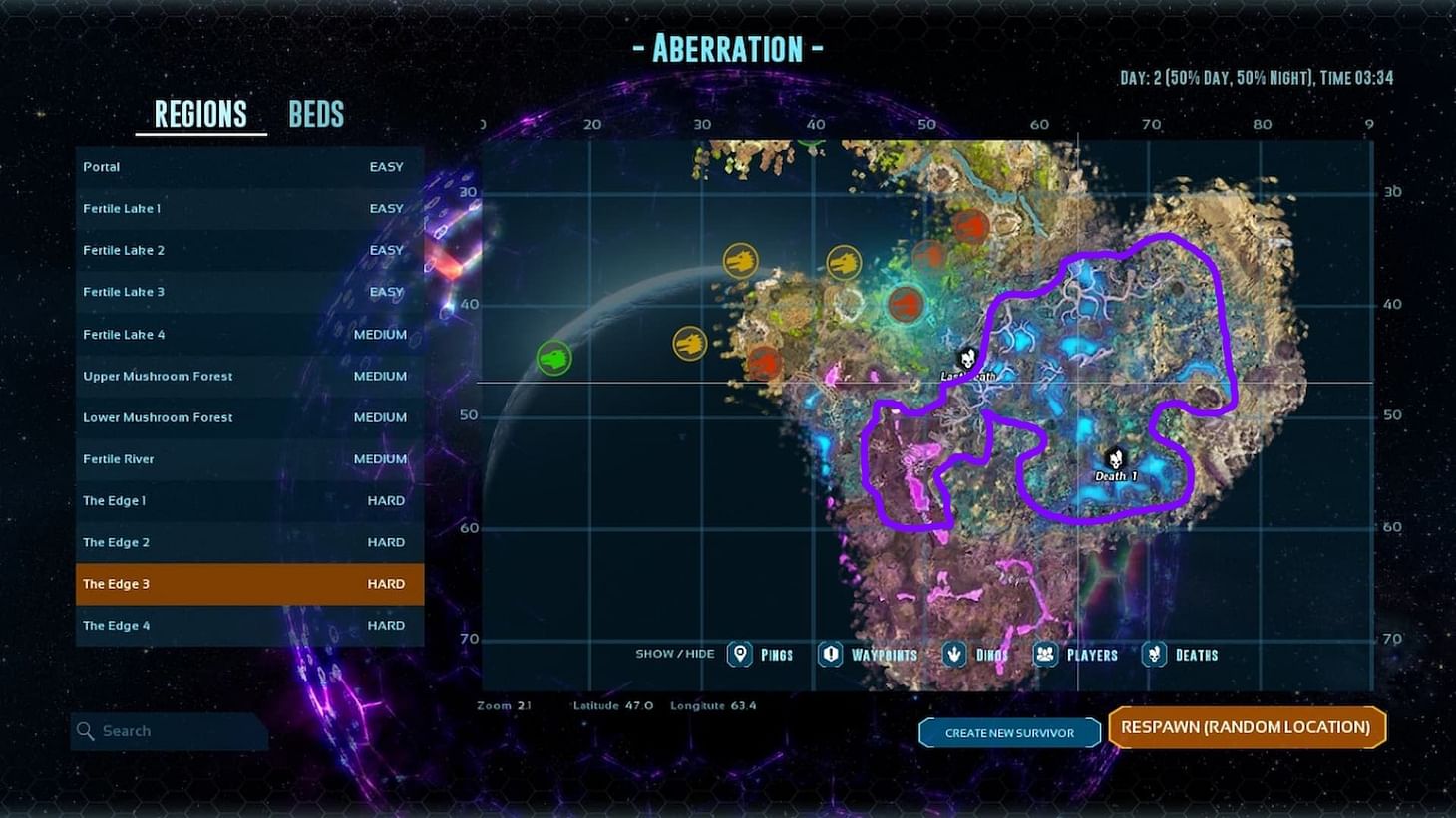 How to find and tame Shinehorn in ARK Survival Ascended Aberration