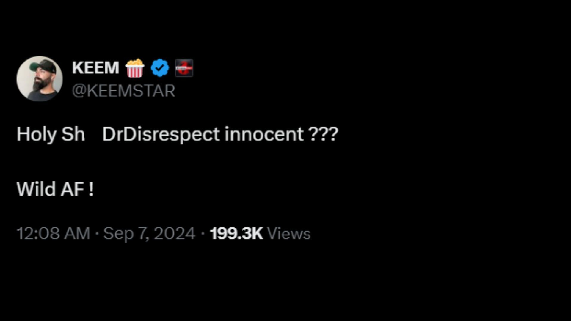 Keemstar commented upon DrDisRespect&#039;s dismissal of past allegations in recent YouTube stream (Image via KEEMSTAR/X)