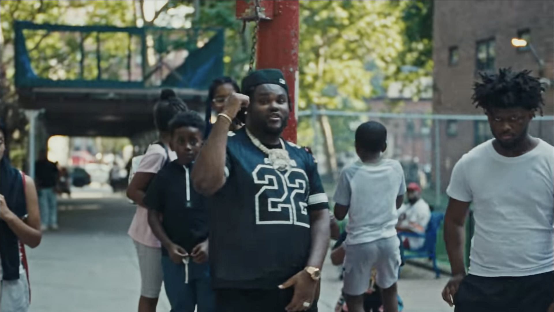 A screenshot from the official music video for Tee Grizzley and J. Cole&#039;s new single &#039;Blow For Blow&#039; (Image via YouTube/@TeeGrizzley)