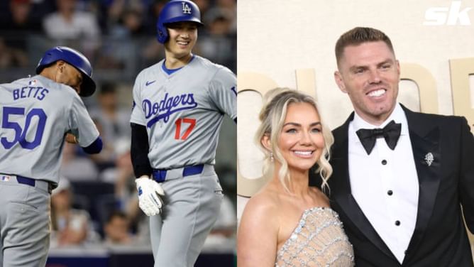 Freddie Freeman's wife Chelsea reacts to husband's third straight 'back-to-back' homers following Shohei Ohtani and Mookie Betts