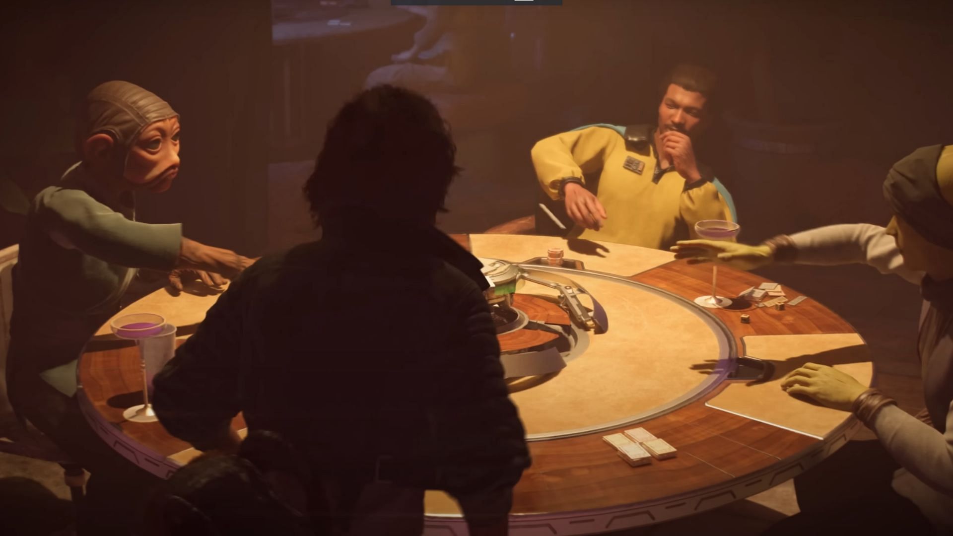 Kessel Sabacc is a popular card game played throughout the galaxy (Image via Ubisoft)