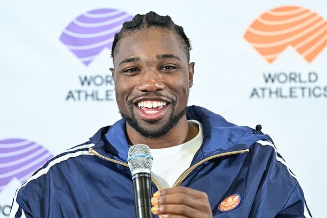 Noah Lyles ecstatic on meeting the man behind iconic Adidas Stan Smith spikes at the U.S. Open finals