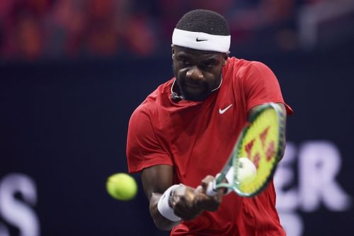 Frances Tiafoe in action at the 2024 Laver Cup (Picture: Getty)