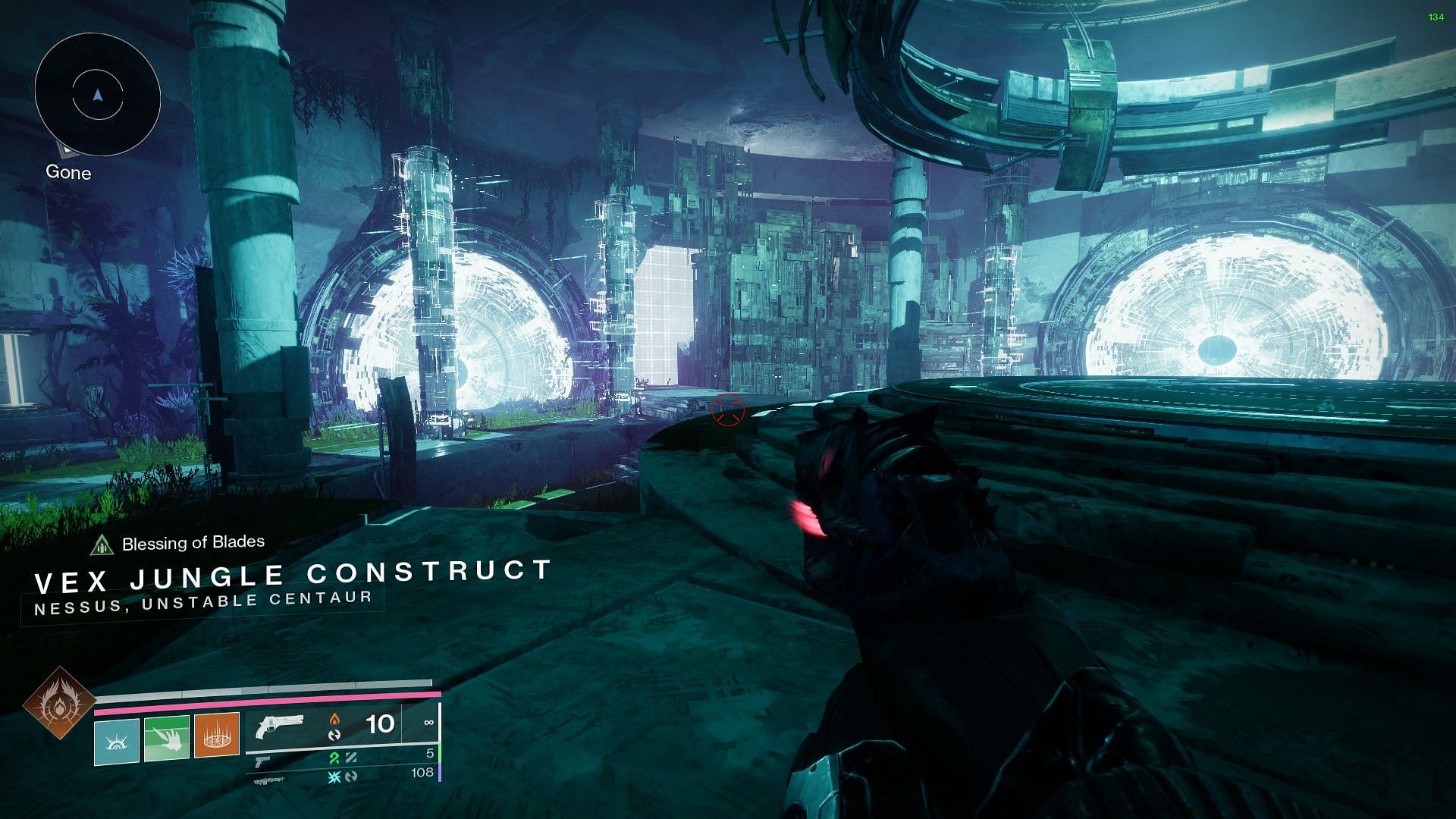 Vex portals that lead to secret chest in Encore mission (Image via Bungie) 