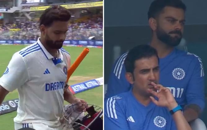 [Watch] Coach Gautam Gambhir shakes his head in disappointment as Rishabh Pant gets out to loose shot in IND vs BAN 2024 1st Test