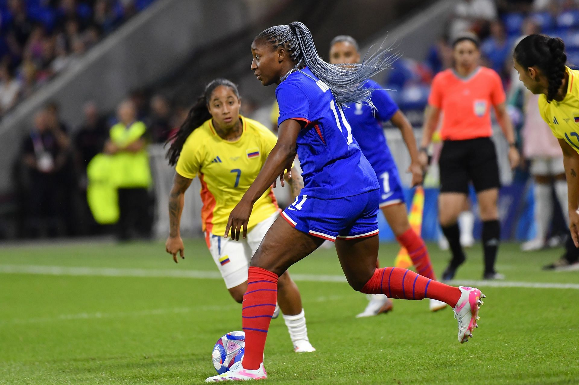 Kadidiatou Diani against Colombia (Image via Getty)