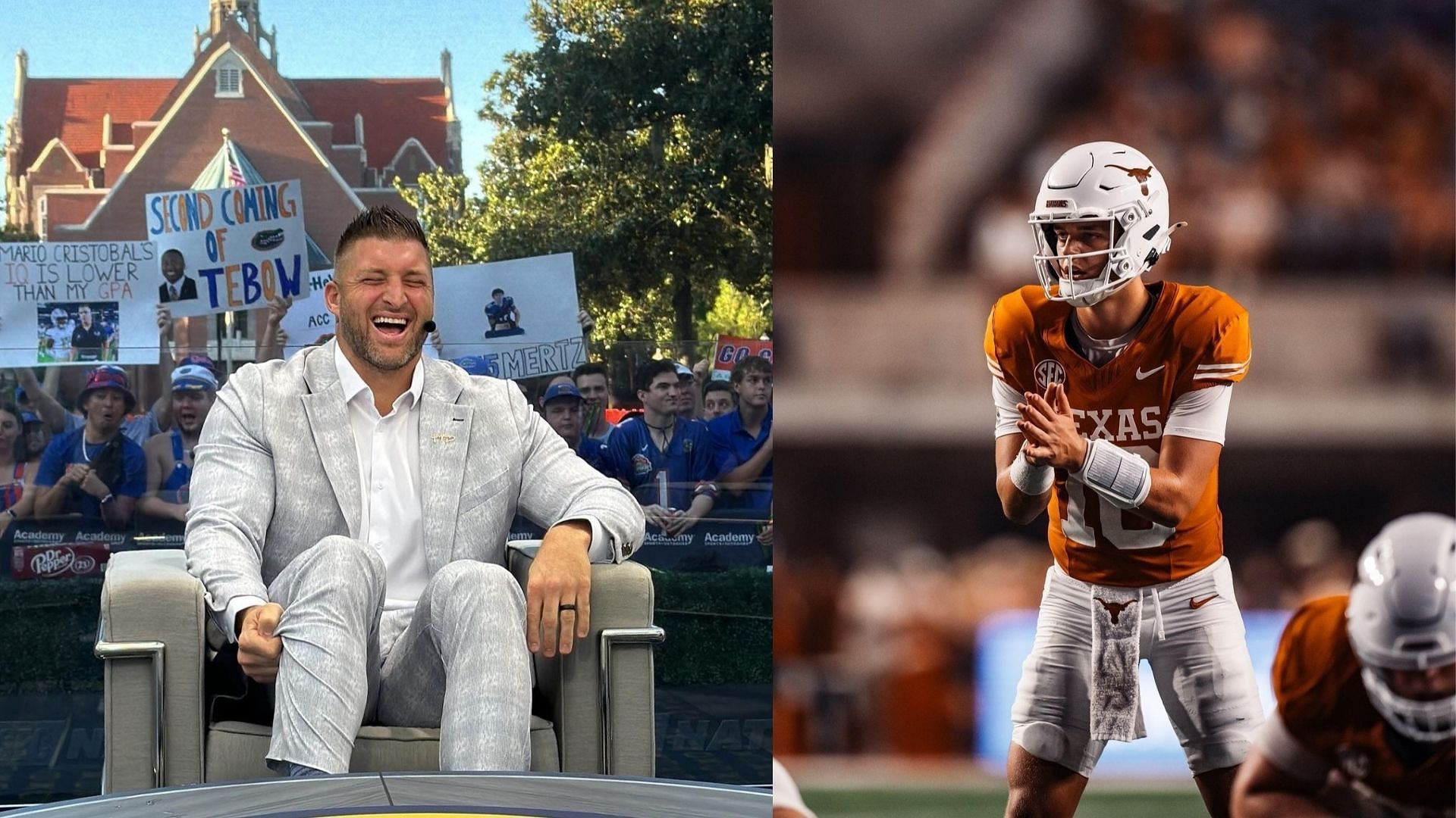 Picture Sources: timtebow, texasfootball (Instagram)