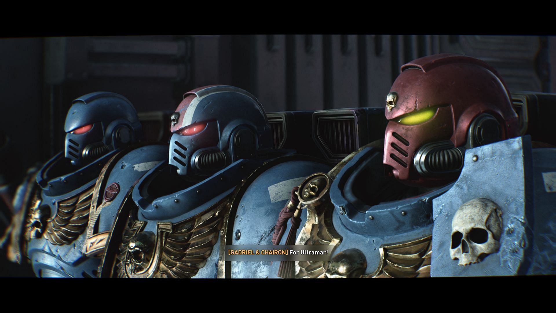 Warhammer 40k: Space Marine 2 gearing up to fight (Image via Focus Entertainment)