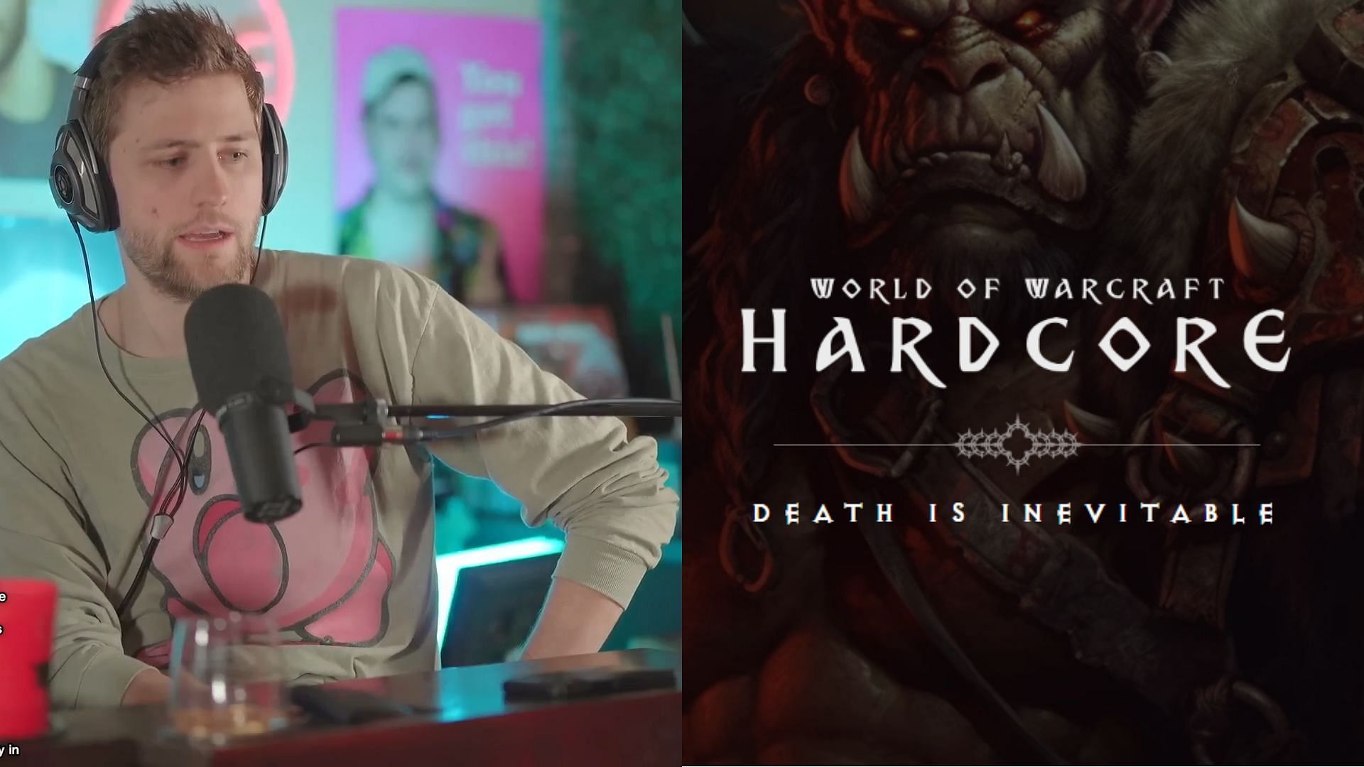 Sodapoppin is postpone World of Warcraft Classic Hardcore OnlyFangs playthrough to November (Image via Sodapoppin/YouTube, classichardcore.com)
