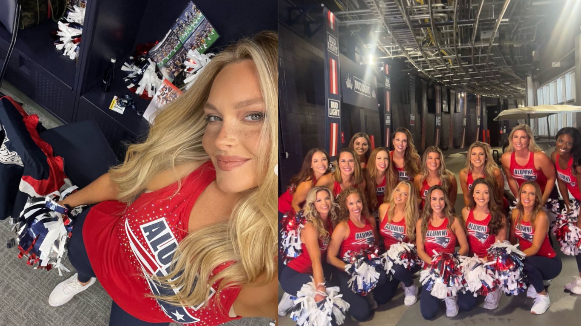 A group photo of the New England Patriots alumni cheerleaders. (Photos via IG)