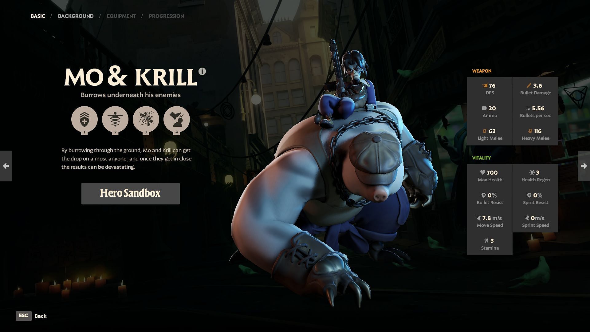 Mo &amp; Krill in-game stats (Image via Valve)