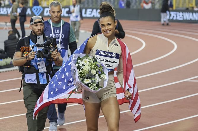 WATCH: Sydney McLaughlin-Levrone shows off juggling skills after being inducted into Hall of Fame at the University of Kentucky