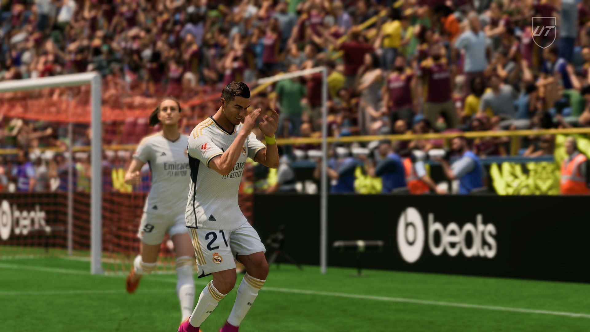 Flick the RS upwards twice for the Griddy celebration (Image via EA)