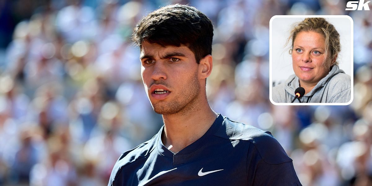 Carlos Alcaraz, Inset: Kim Clijsters (Images: Getty)