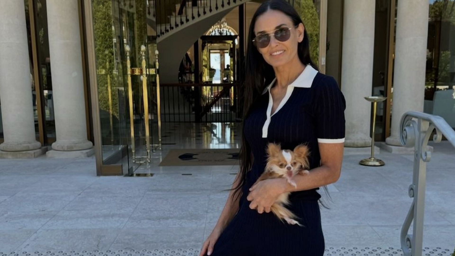 Demi Moore with her dog Pilaf (Image via Instagram / demimoore)