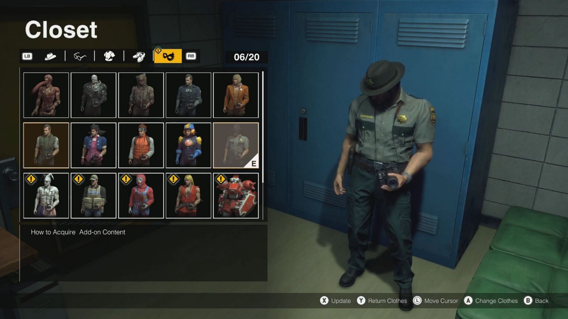 Sheriff outfit in Dead Rising Deluxe Remaster (Image via Capcom)